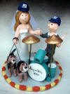 Wedding Cake Topper for a Drummer Musician's Wedding
