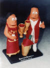Clay figurines of wedding couple to be used as Cake Toppers, an east Indian themed marriage statue