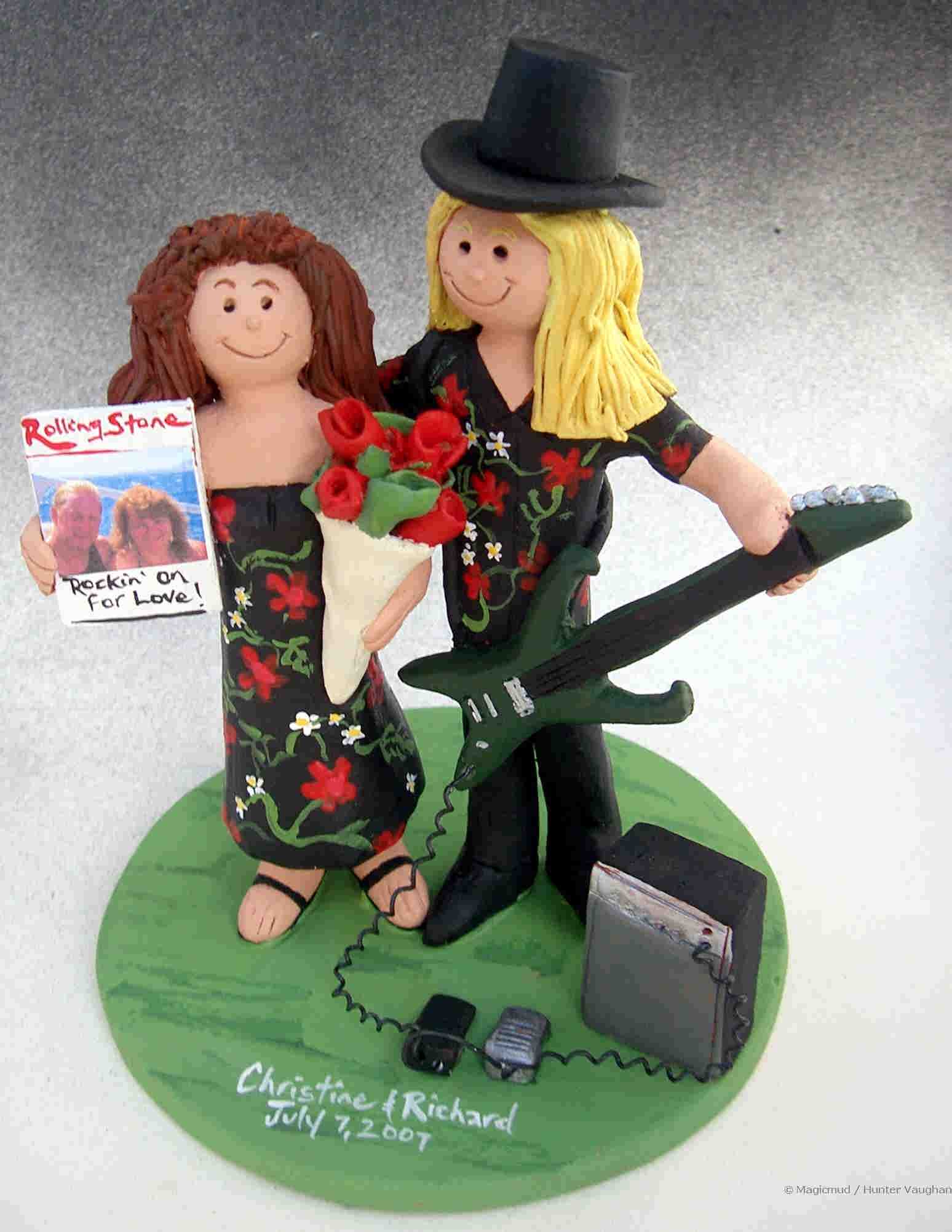 Wedding Cake Topper for a Rock Star