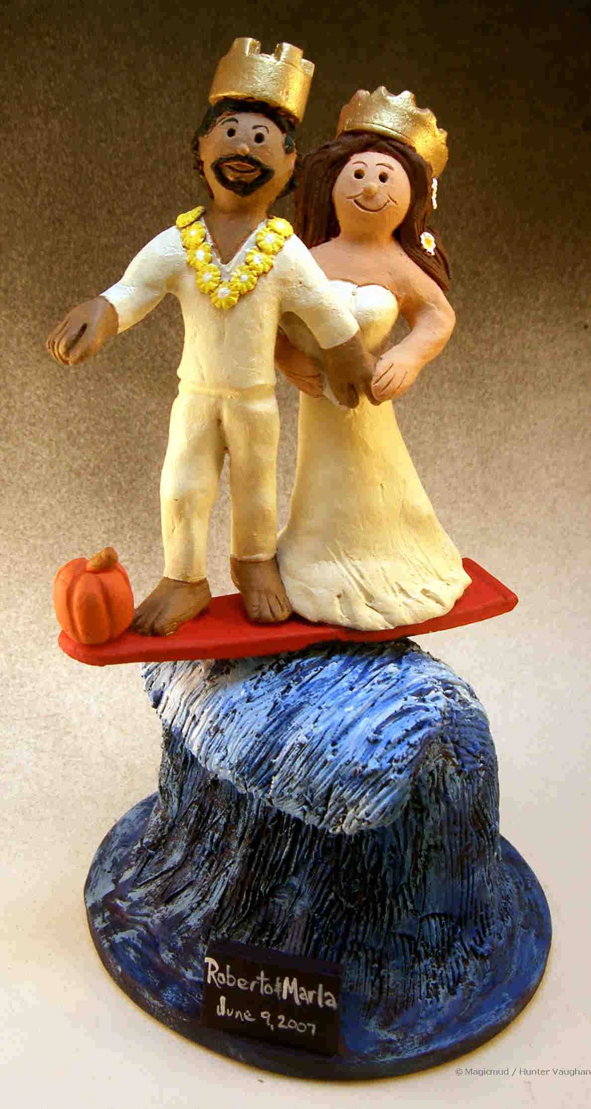 Wedding Cake Topper for Surfers