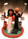 Personalized Wedding Cake Topper for Golfers!  Tee Off to true Love!